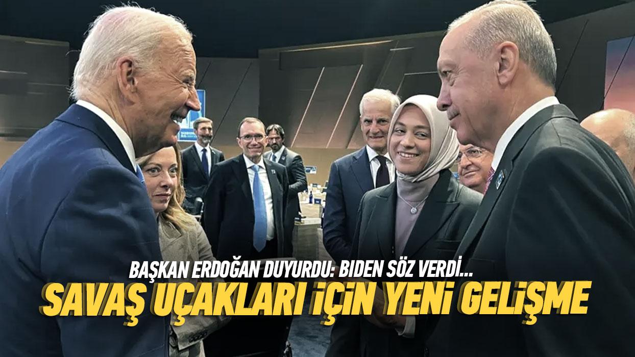 Bakan Erdoan duyurdu! Biden'dan F-16'lar sz