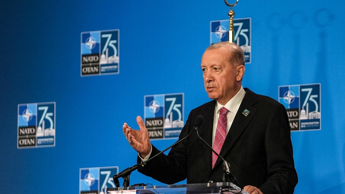 Bakan Erdoan, NATO Liderler Zirvesi iin geldii ABD'den ayrld