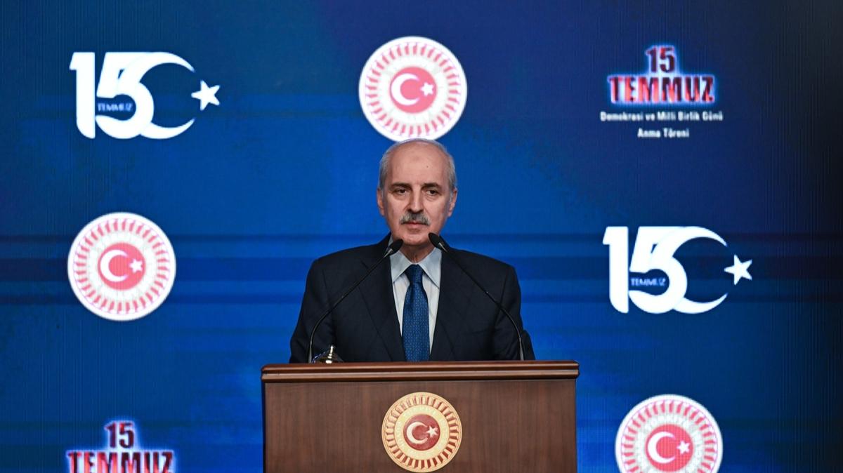 TBMM Bakan Kurtulmu: Demokrasiyi en yksek seviyeye karmak iin mcadele edeceiz