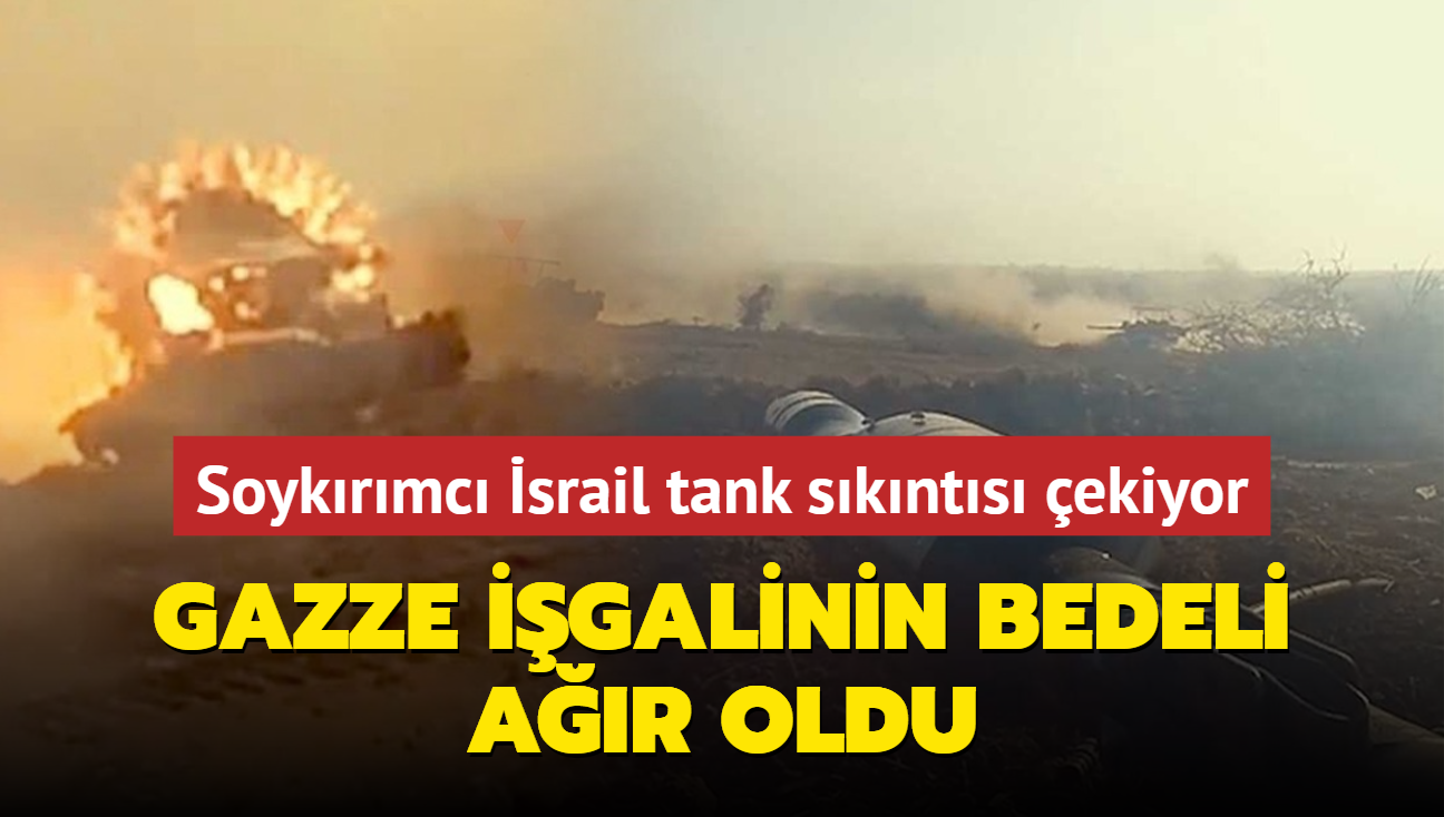 Gazze igalinin bedeli ar oldu: Soykrmc srail tank sknts ekiyor