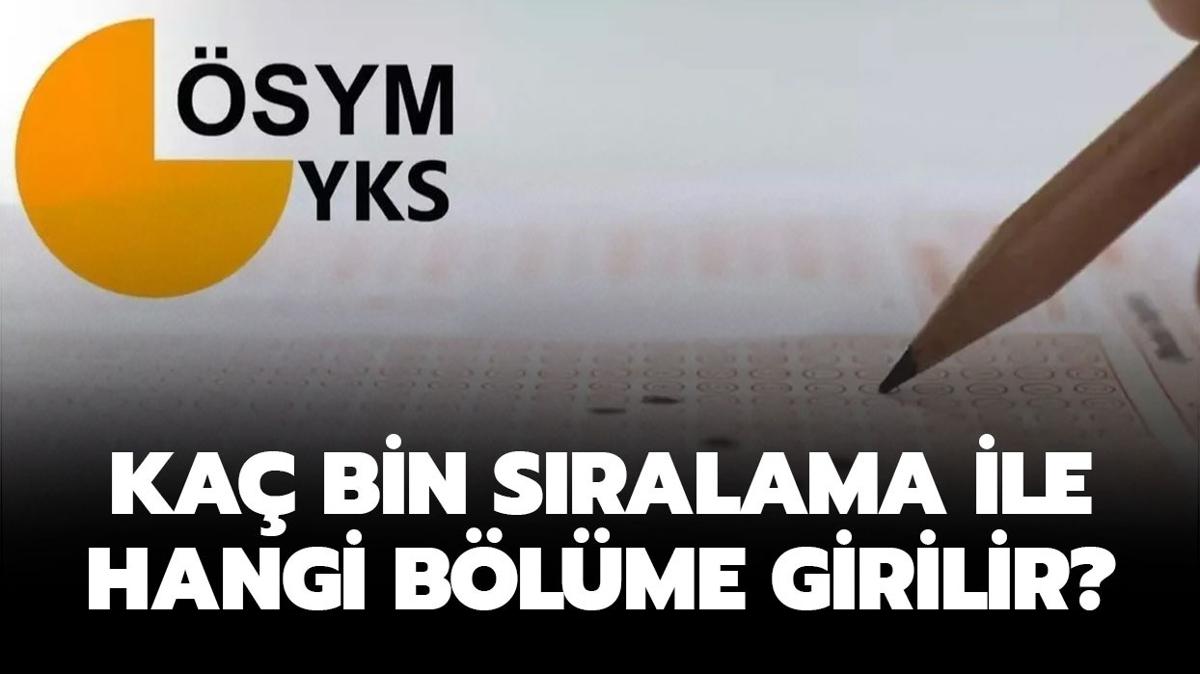 1 milyon-2 milyon sralama ile alan blmler nelerdir" 500-600-700-800-900 bin sralama ile renci alan blmler