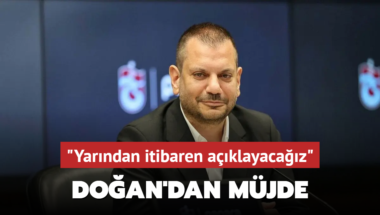 "Yarndan itibaren aklayacaz" Erturul Doan'dan Trabzonspor camiasna mjde