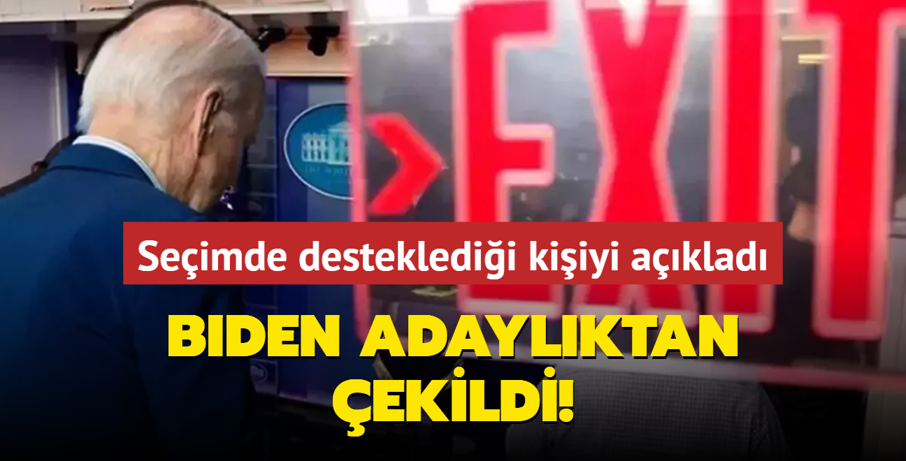 Biden adaylktan ekildi! Seimde destekledii kiiyi aklad