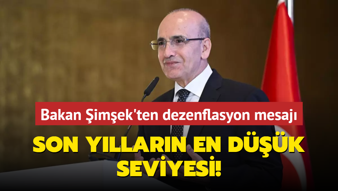 Son yllarn en dk seviyesi... Bakan imek'ten dezenflasyon mesaj 