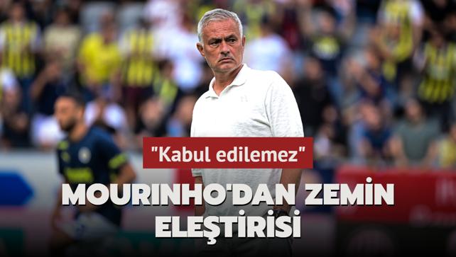 Jose Mourinho'dan zemin eletirisi! "Kabul edilemez"