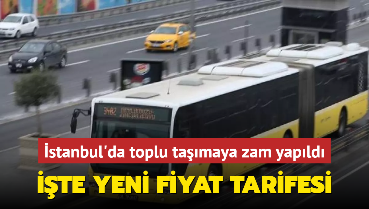 stanbul'da toplu tamaya zam yapld... te yeni fiyat tarifesi