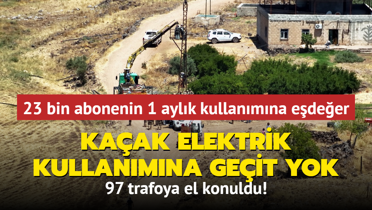 Kaak elektrik kullanmna geit yok... 97 trafoya el konuldu! 23 bin abonenin 1 aylk kullanmna edeer...