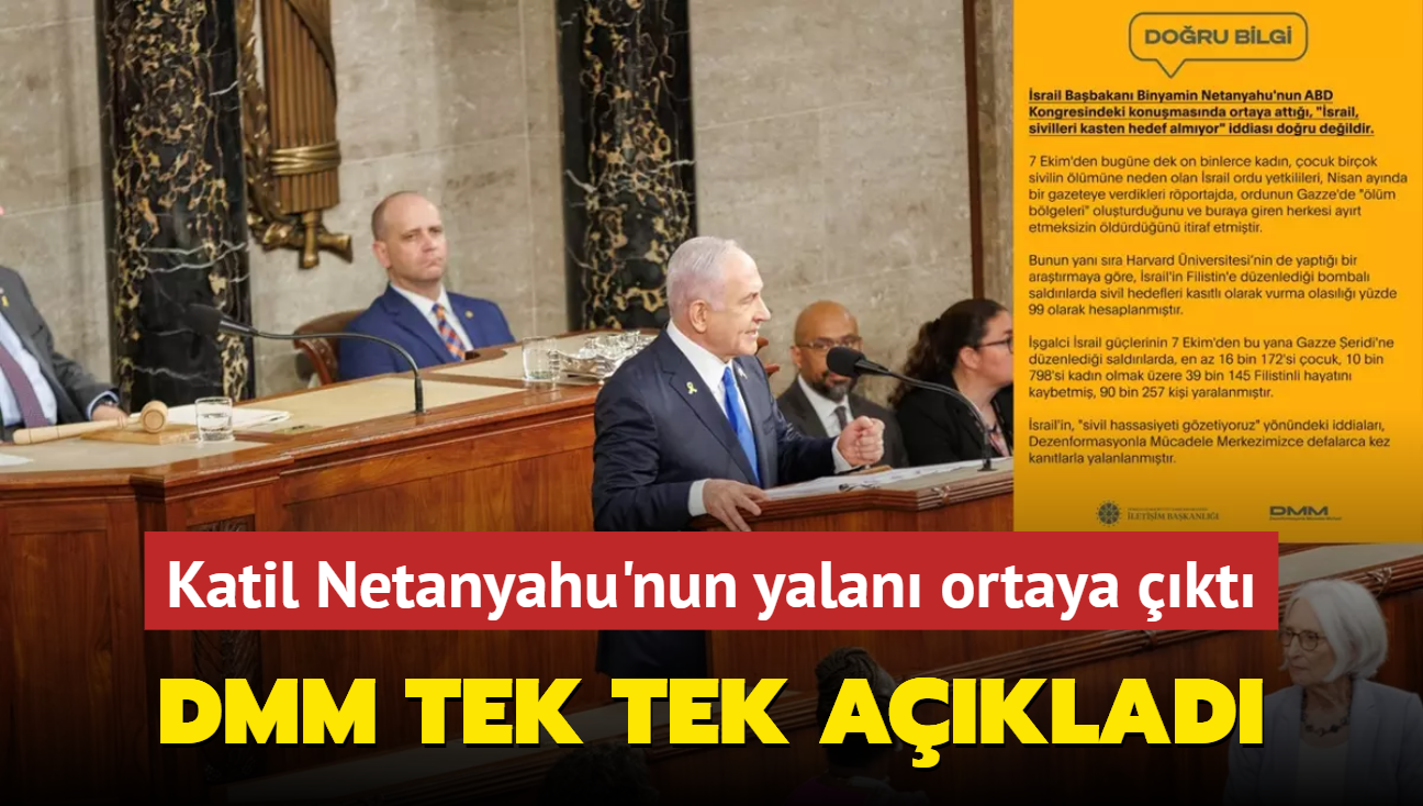 Katil Netanyahu'nun "sivilleri ldrmedik" iddiasna DMM'den kantl yalanlama