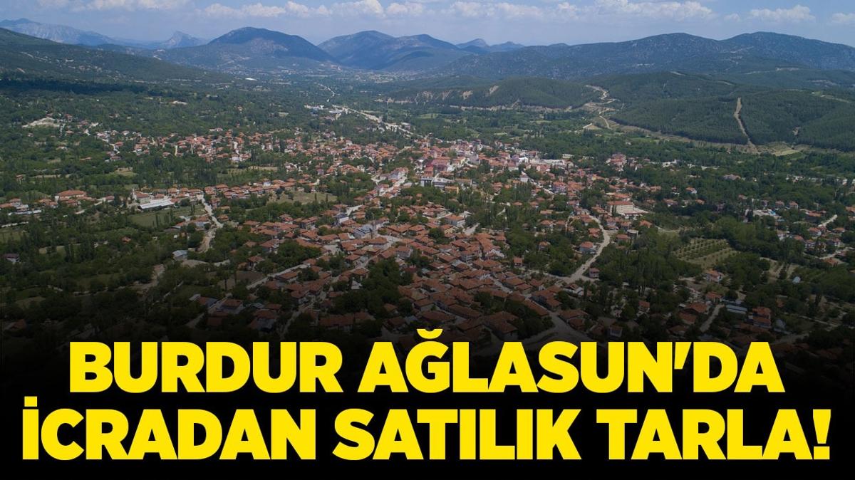 Burdur Alasun'da icradan satlk 6.542 metrekare tarla!