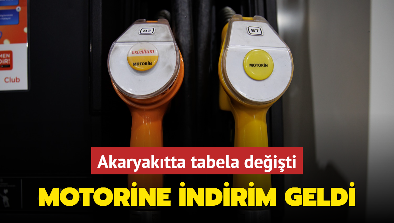 Tabela deiti... Motorine indirim geldi (25 Temmuz 2024 akaryakt fiyatlar)