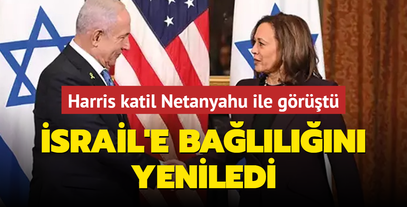 Kamala Harris katil Netanyahu ile grt... srail'e balln yeniledi