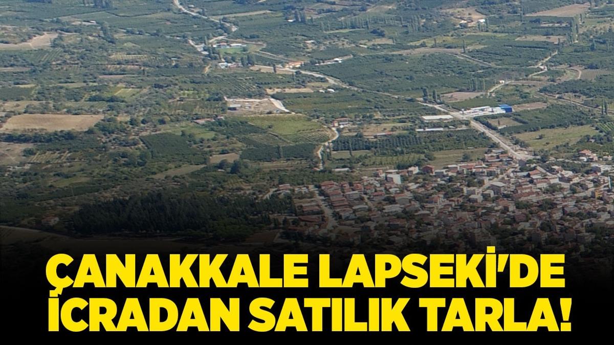 anakkale Lapseki'de 6.374 metrekare icradan satlk tarla!