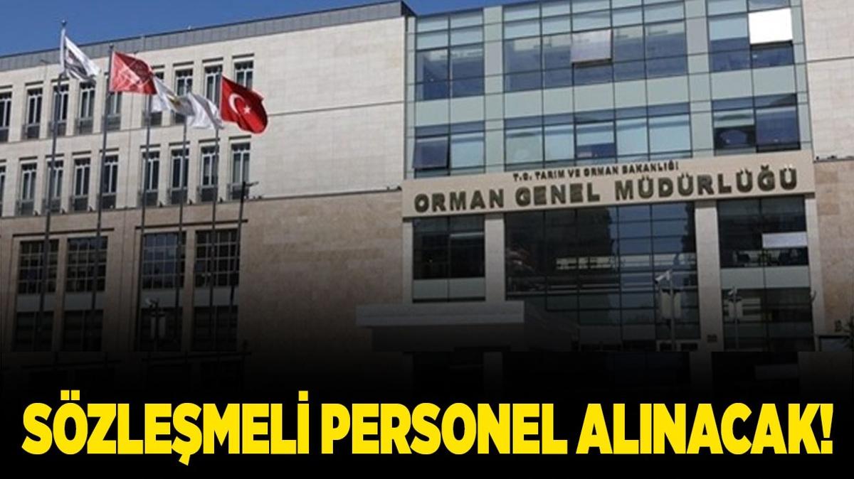 Orman Genel Mdrl 9 Szlemeli Personel alacak!