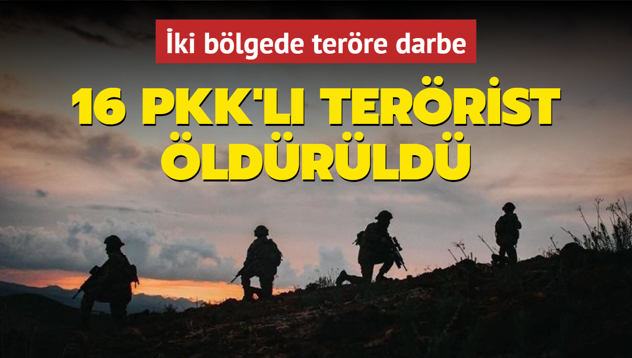 Irak ve Suriye'nin kuzeyinde terr rgtne byk darbe: 16 PKK'l terrist ldrld