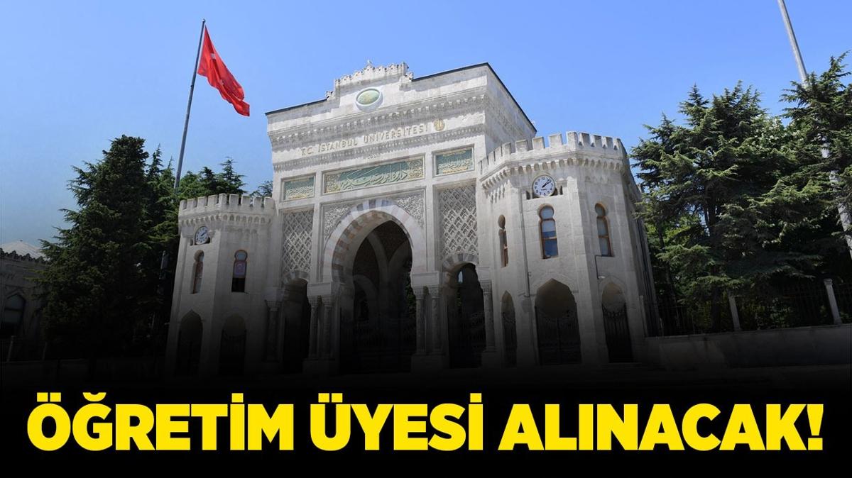 stanbul niversitesi retim yesi alacak!