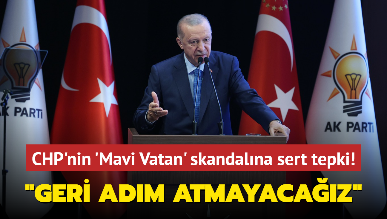 Bakan Erdoan'dan CHP'ye 'Mavi Vatan' iin sert tepki! Geri adm atmayacaz