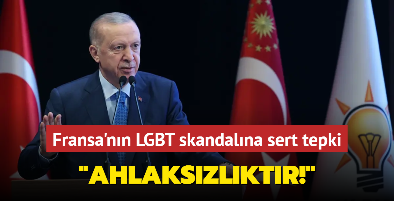 Bakan Erdoan'dan Fransa'nn olimpiyatlardaki LGBT skandalna sert tepki: Ahlakszlktr 