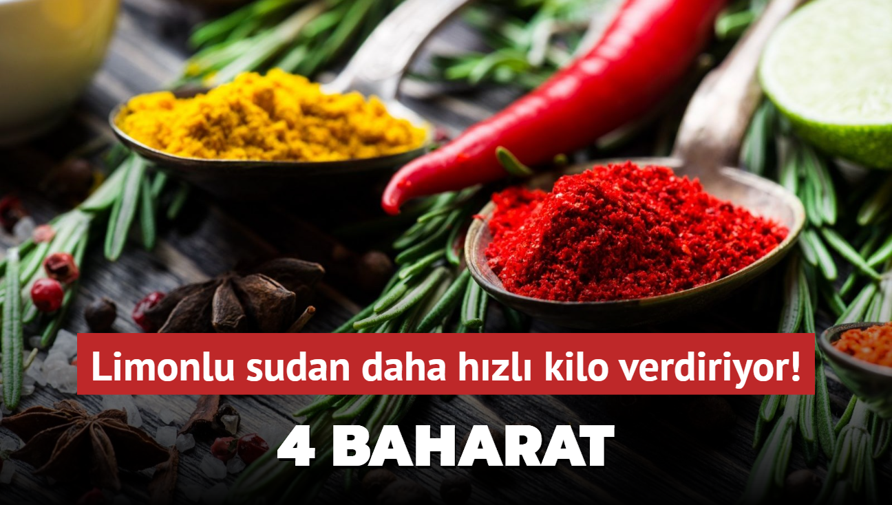 Limonlu sudan daha hzl kilo verdiriyor! 4 baharat yalar szdryor