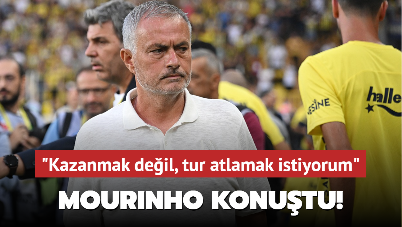 Mourinho'dan ampiyonlar Ligi szleri! "Kazanmak deil, tur atlamak istiyorum"