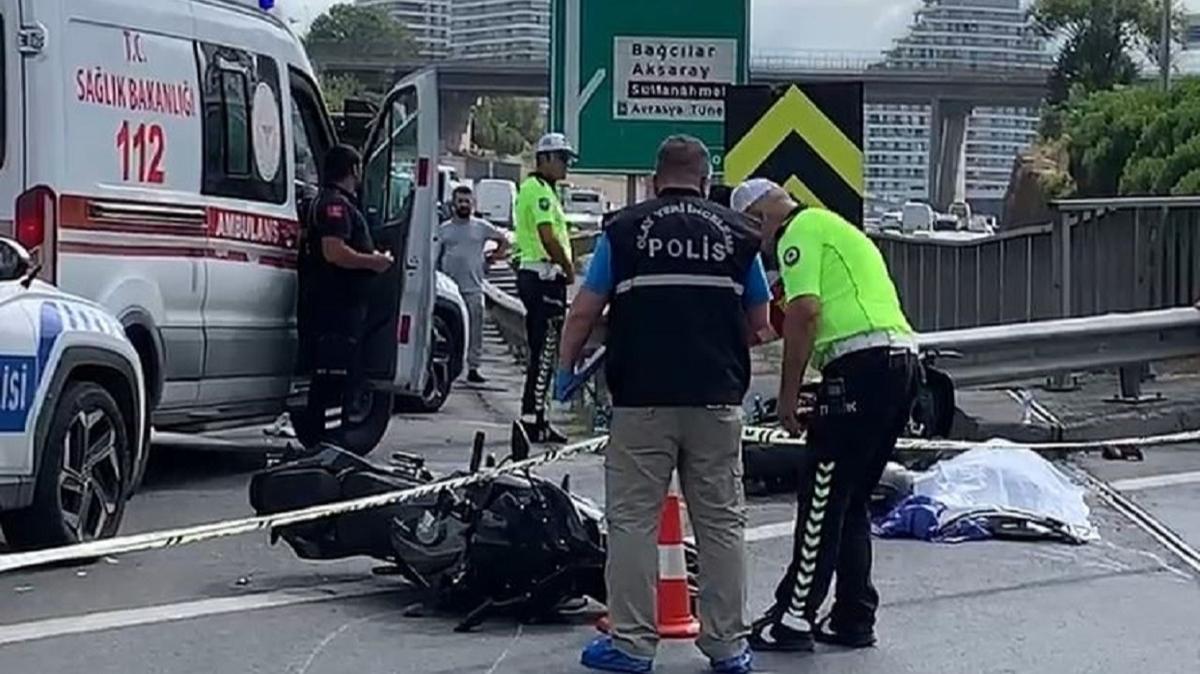 stanbul-Baclar'da motosiklet kazas: 1 polis memuru hayatn kaybetti