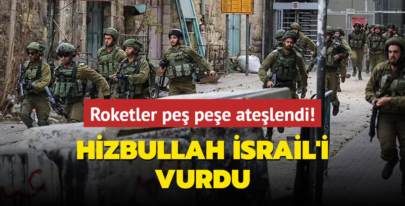 Hizbullah srail'i vurdu! Roketleri pe pee ateledi