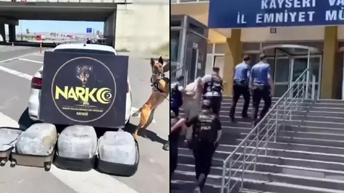 Kayseri'de uyuturucu operasyonu! 41 kilo uyuturucu ele geirildi