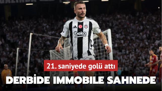 Derbide Immobile sahnede! 21. saniyede gol att