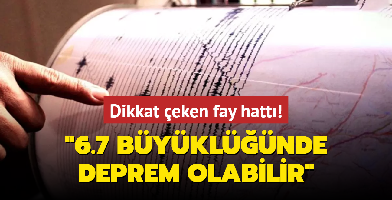 Dikkat eken fay hatt: 6.7 byklnde bir depreme neden olabilir