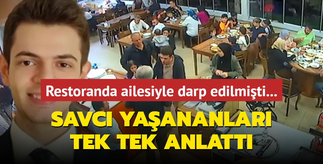 Ordu'da restoranda ailesiyle darp edilmiti... Savc yaananlar tek tek anlatt