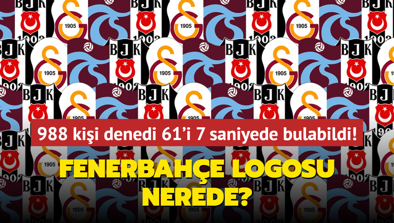 Zeka testi: 988 futbol tutkunu denedi 61'i 7 saniyede bulabildi! Fenerbahe logosu nerede"