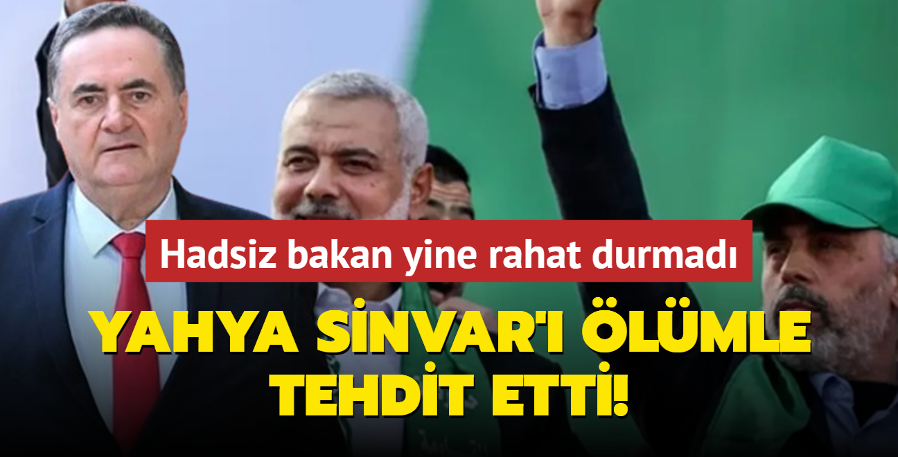 srail'in hadsiz bakan yine rahat durmad... Yahya Sinvar' lmle tehdit etti!