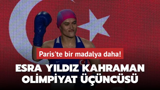 Paris'te bir madalya daha! Milli boksr Esra Yldz Kahraman olimpiyat ncs