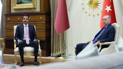 Katar Emiri Trkiye'de! Ana gndem Filistin