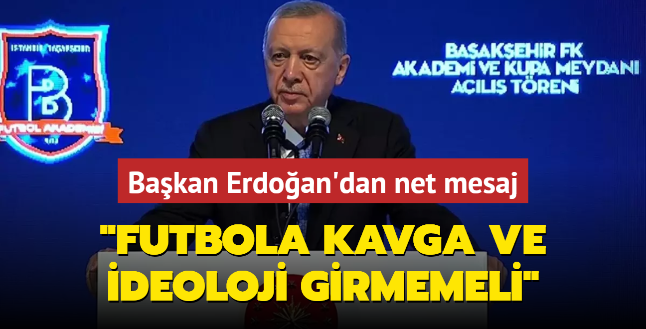 Bakan Erdoan'dan net mesaj: Futbola kavga ve ideoloji girmemeli