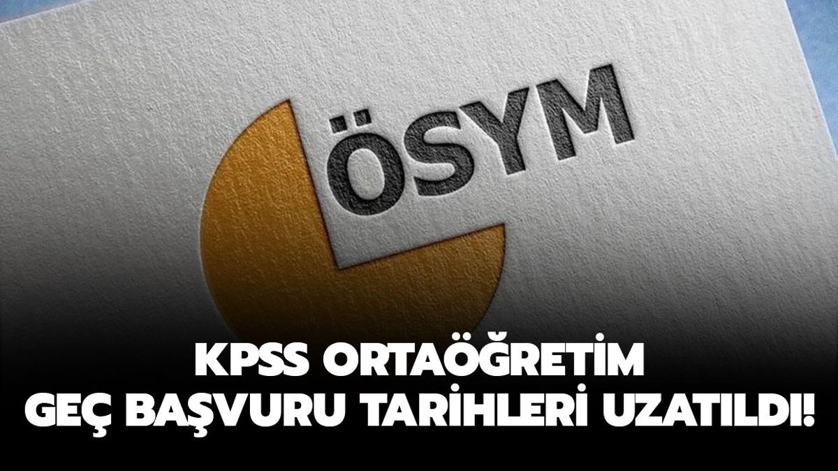 KPSS ortaretim ge bavurusu ne zaman bitiyor" KPSS ortaretim ge bavuru tarihleri uzatld! 