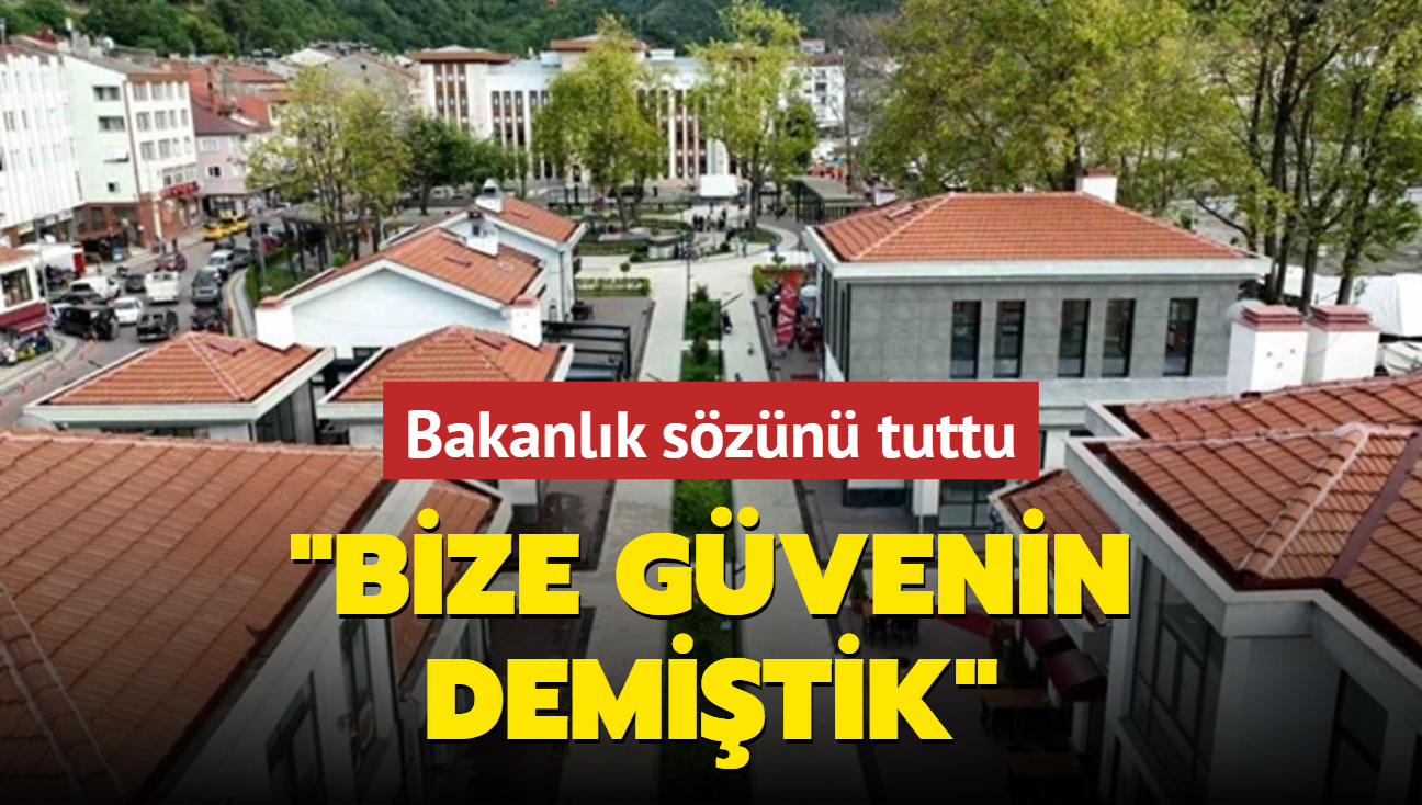 Bakanlk szn tuttu: 'Bize gvenin' demitik