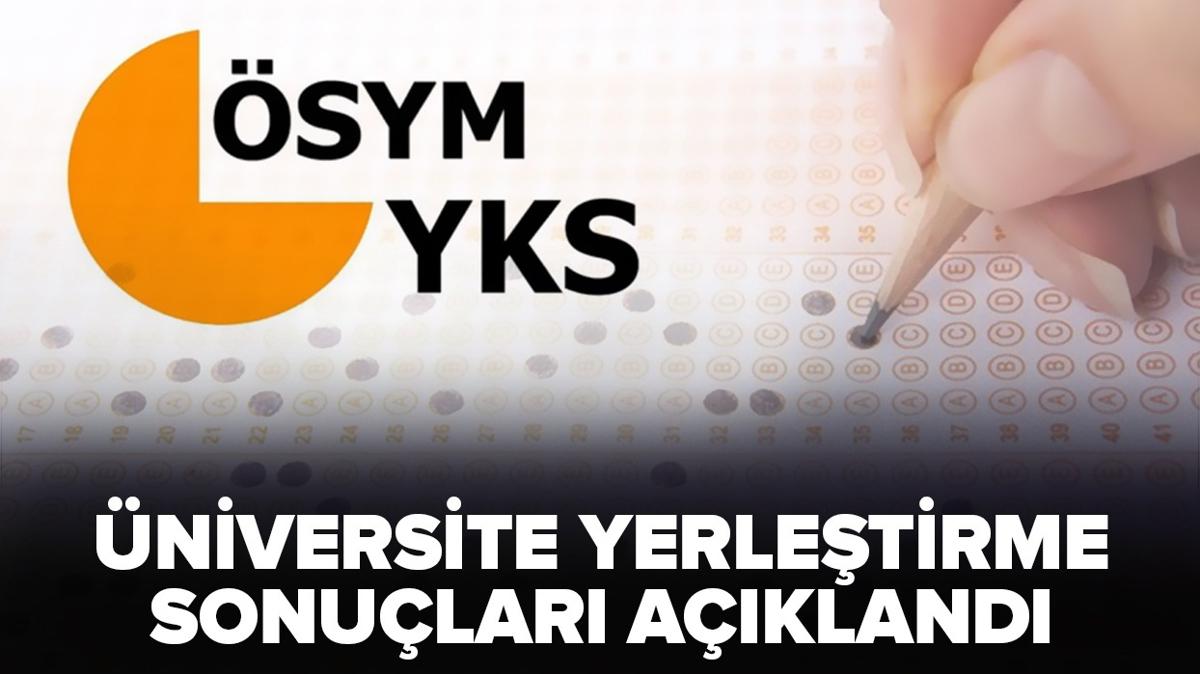 YKS 2024 niversite tercih sonular akland! YKS yerletirme sonular 2024 SYM sorgulama ekran