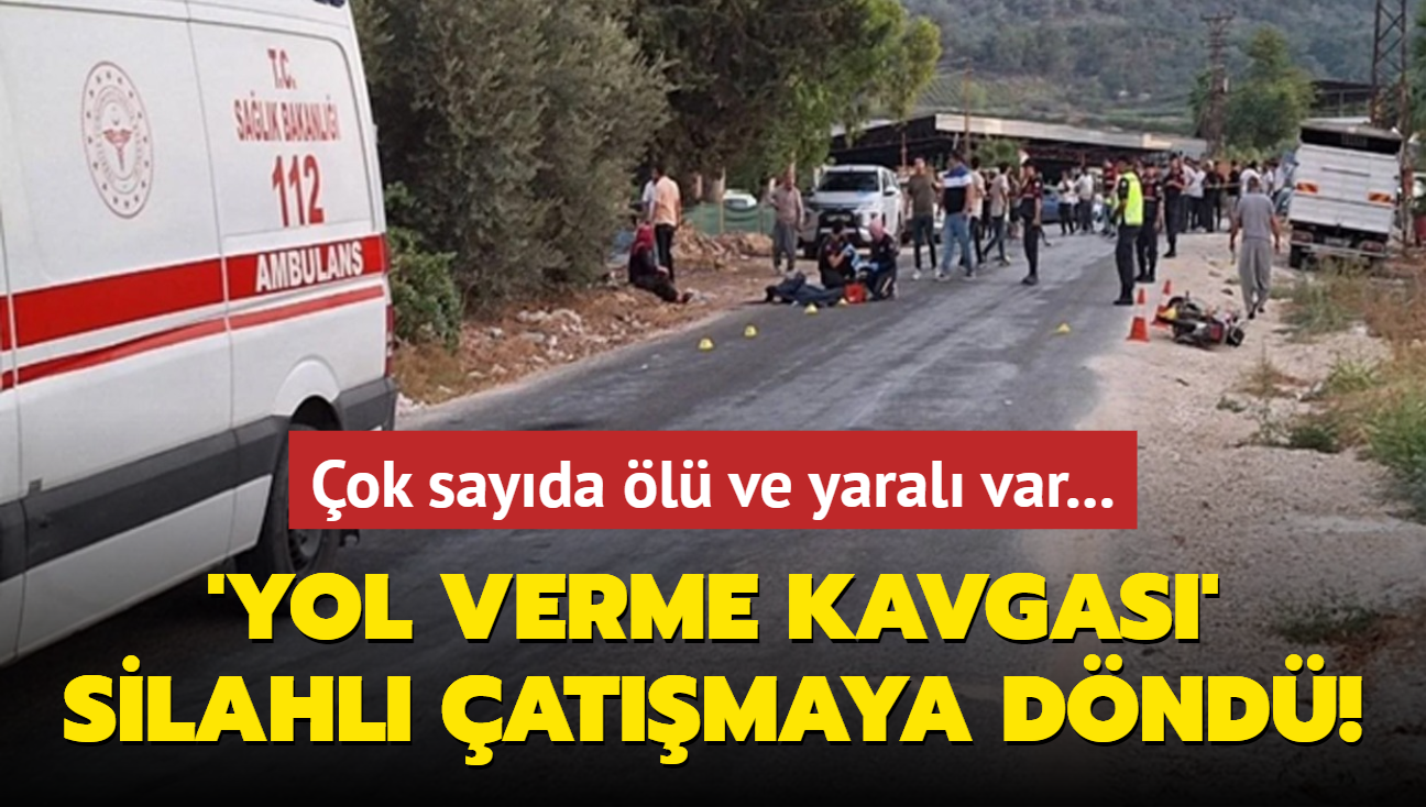 'Yol verme kavgas' silahl atmaya dnd! ok sayda l ve yaral var...