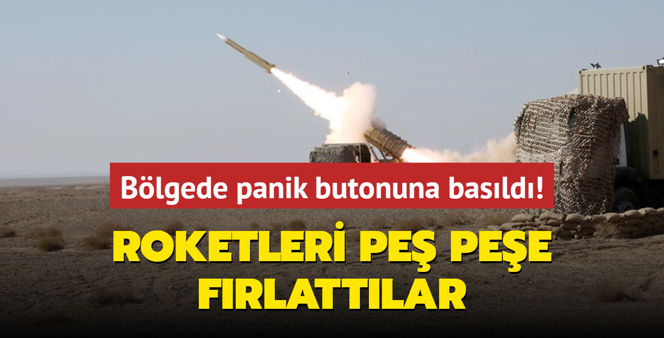 Blgede panik butonuna basld! Roketleri pe pee frlattlar