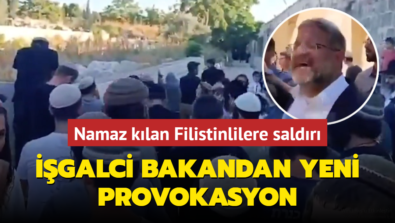 galci bakandan yeni provokasyon! Namaz klan Filistinlilere saldr