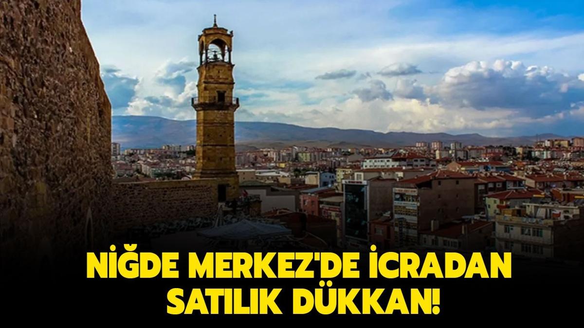 Nide Merkez'de icradan satlk dkkan!