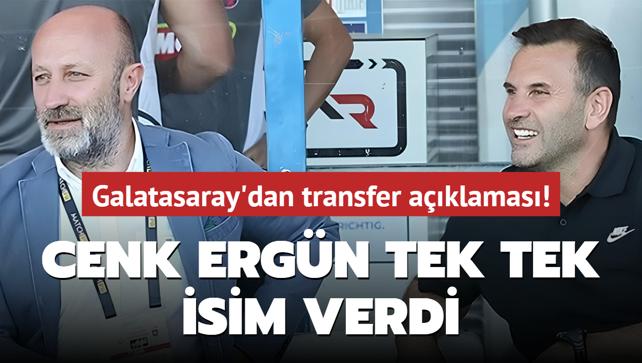 Galatasaray'dan transfer aklamas! Cenk Ergn tek tek isim verdi