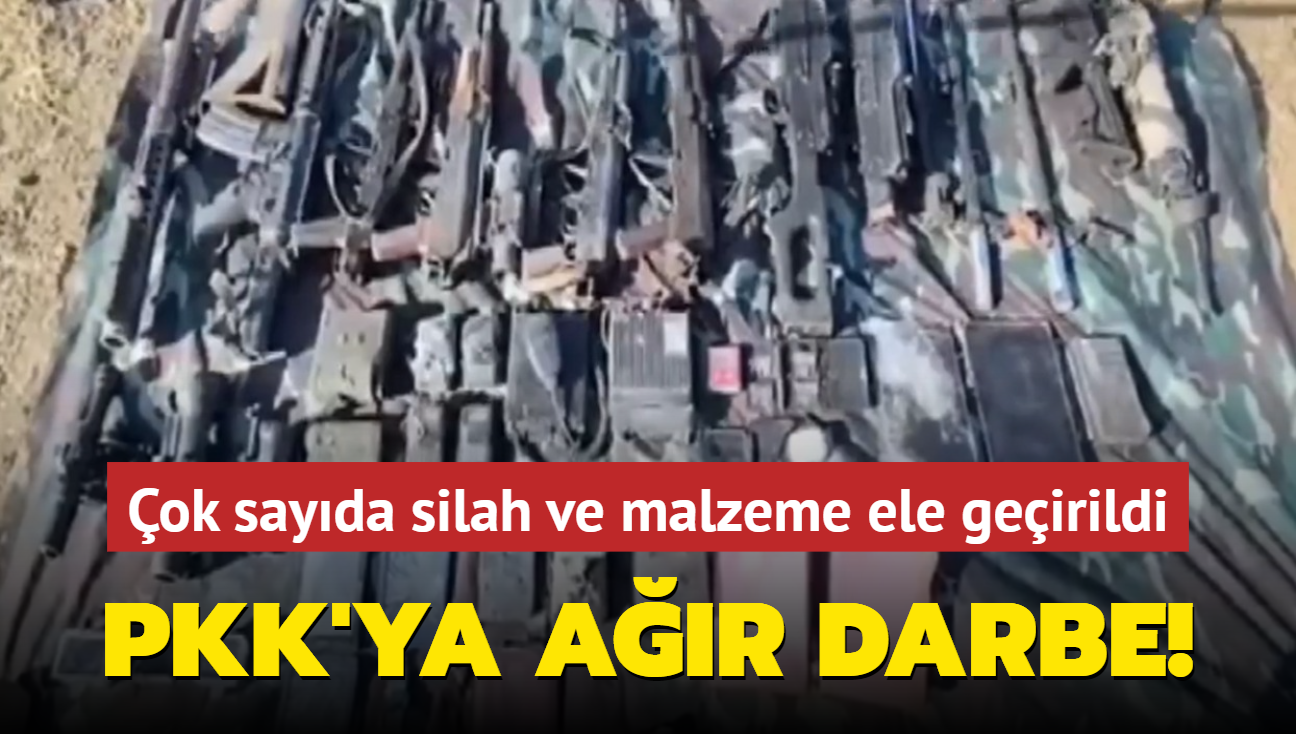 Irak'ta PKK'ya ar darbe! ok sayda silah ve malzeme ele geirildi