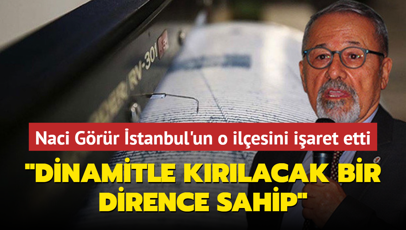 Prof. Dr. Naci Grr stanbul'un o ilesini iaret etti: Dinamitle krlacak bir dirence sahip