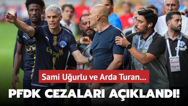 PFDK cezalar akland! Sami Uurlu ve Arda Turan...