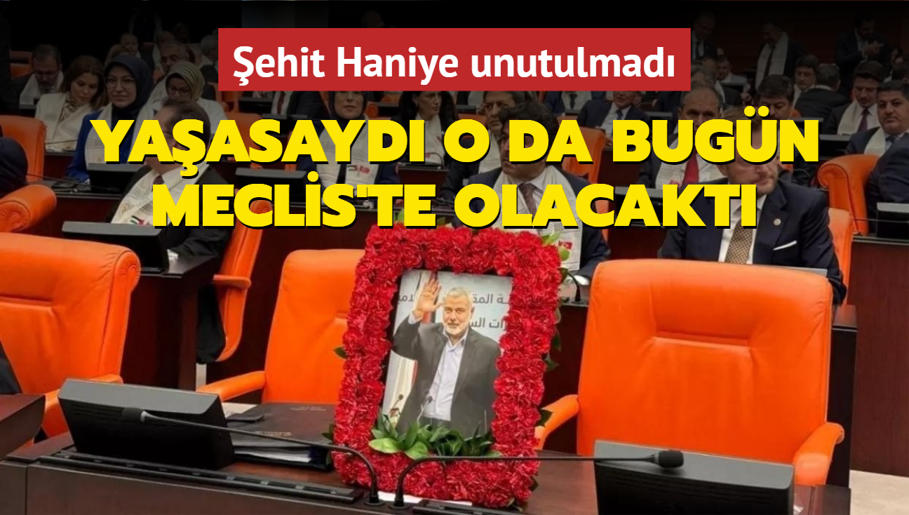 Yaasayd o da bugn Meclis'te olacakt... ehit Haniye unutulmad