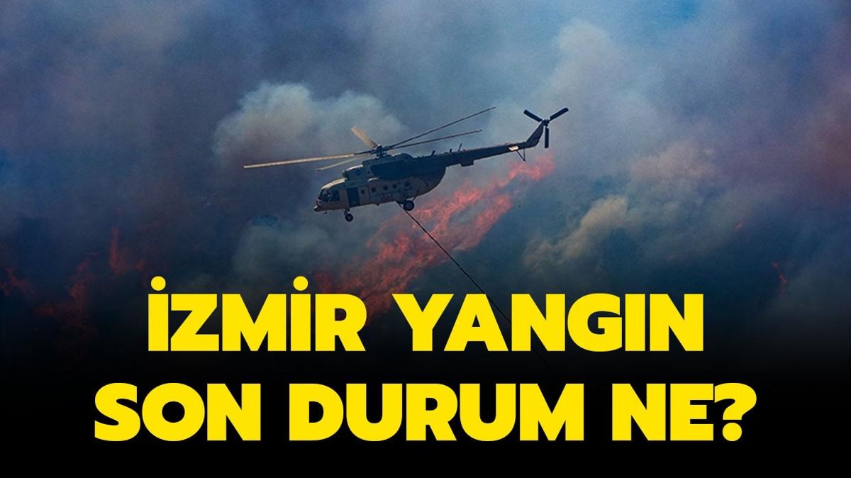 zmir yangn son durum ne" Son dakika zmir Karyaka yangn sndrld m"