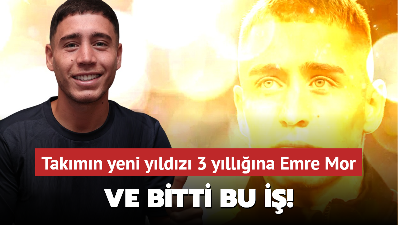 Ve bitti bu i! Takmn yeni yldz 3 yllna Emre Mor oldu