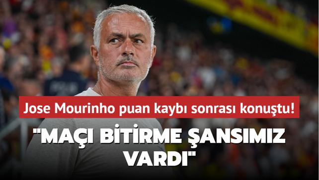 Jose Mourinho puan kayb sonras konutu! "Ma bitirme ansmz vard"