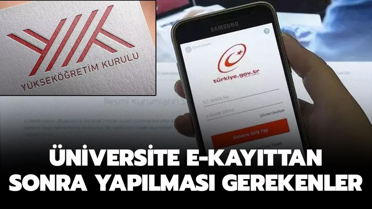 E-kayttan sonra yaplmas gerekenler neler" niversite ahsen kayt (yz yze) zorunlu mu"